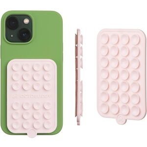 OCTOBUDDY Silicone Double-Sided Suction Phone Case Detachable Mount - Chalk Pink